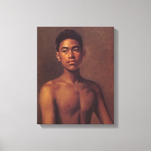 'Iokepa, Hawaiian Fisher Boy' - Hubert Vos Leinwanddruck (Vorderseite)