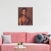 'Iokepa, Hawaiian Fisher Boy' - Hubert Vos Leinwanddruck (Insitu (Wohnzimmer))