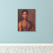 'Iokepa, Hawaiian Fisher Boy' - Hubert Vos Leinwanddruck (Insitu (Holzboden))