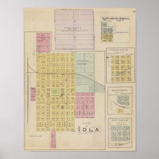 Iola, Torrance und Kellogg, Kansas Poster (Vorne)