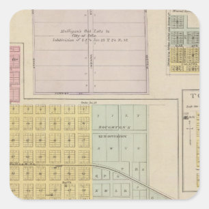 Iola, Torrance und Kellogg, Kansas Quadratischer Aufkleber