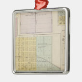Iola, Torrance und Kellogg, Kansas Silbernes Ornament (Links)