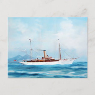 Iolanda Steam Yacht 1909 Postkarte