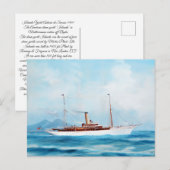 Iolanda Steam Yacht 1909 Postkarte (Vorne/Hinten)