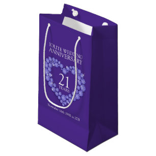 Iolite 21. Hochzeitstag lila Edelstein Foto Kleine Geschenktüte