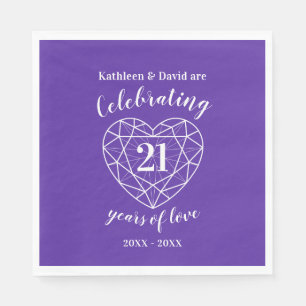 Ioliter Hochzeitstag 21 Jahre Liebe Serviette