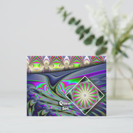 Ion Quest oder Frage Postcard Postkarte (Stehend Vorderseite)