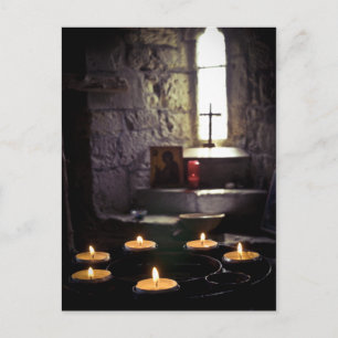 Iona Abbey Candles Postkarte