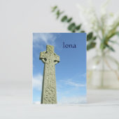 Iona Abbey Scotland keltisches Kreuz Postkarte (Stehend Vorderseite)