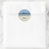 Iona Beach Runder Aufkleber (Tasche)