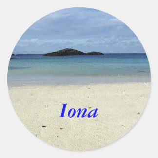 Iona Beach Runder Aufkleber