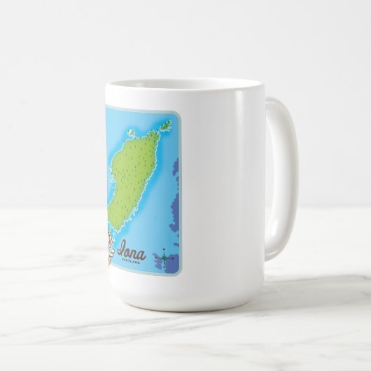Iona-Landkarte Kaffeetasse (VorderseiteRechts)