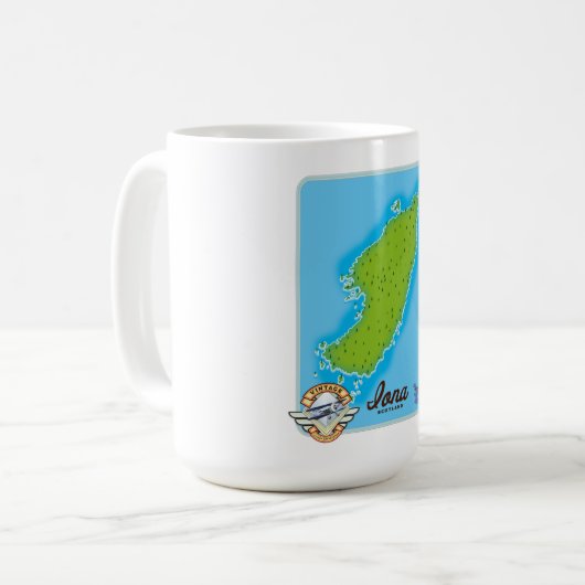 Iona-Landkarte Kaffeetasse (Vorderseite Links)