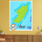 Iona-Landkarte Leinwanddruck (Insitu (Wohnzimmer))