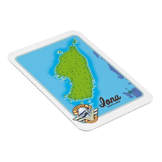 Iona-Landkarte Magnet (Rechte Seite)