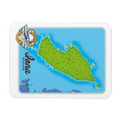 Iona-Landkarte Magnet (Horizontal)