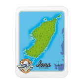 Iona-Landkarte Magnet (Vertikal)