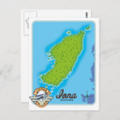 Iona-Landkarte Postkarte (Vorne/Hinten)