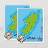 Iona Schottland Karte (Vorne/Hinten)
