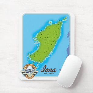 Iona Schottland Karte Mousepad