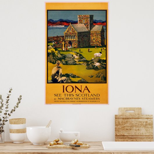 Iona - Sehen Sie dieses Schottland von MacBraynes Poster (Küche)