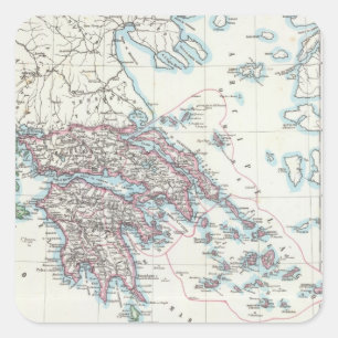 Ionische Inseln, Griechenland Quadratischer Aufkleber