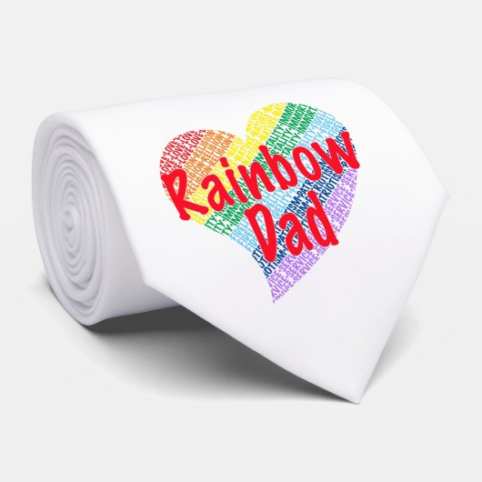 IORG Regenbogen-Vater-Krawatte Krawatte (Gerollt)