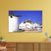 Ios, Griechenland. Die hübsche und knusprige, weiß Leinwanddruck (Insitu (Wohnzimmer))