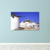 Ios, Griechenland. Die hübsche und knusprige, weiß Leinwanddruck (Insitu (Holzboden))