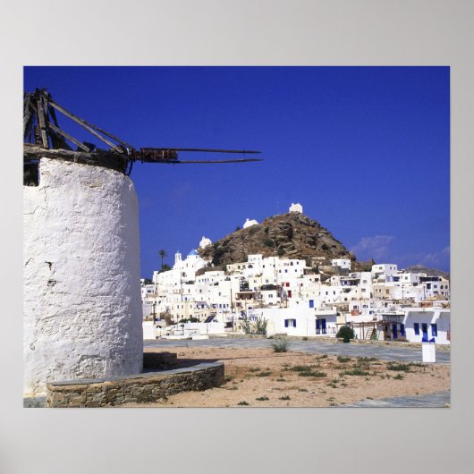 Ios, Griechenland. Die hübsche und knusprige, weiß Poster (Vorne)