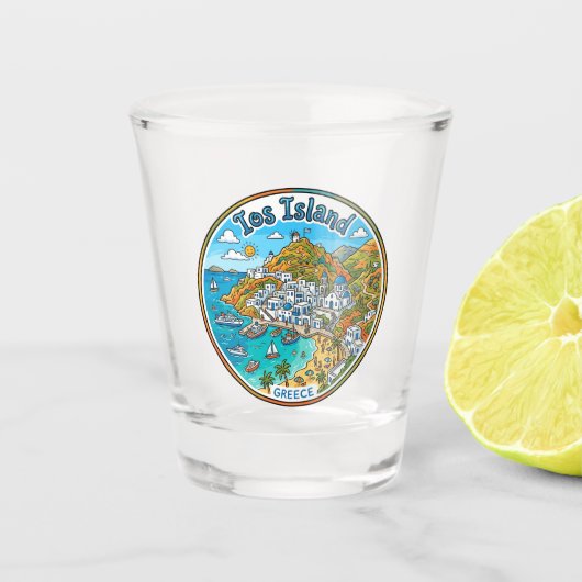 Ios Insel Griechenland Schnapsglas (Vorderseite)