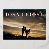 Iosa Criost Gaelic Christ Folien Feiertagskarte (Vorderseite)