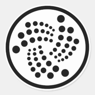 IOTA-Aufkleber Runder Aufkleber