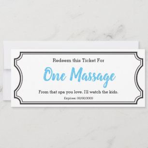 IOU Liebe Gift Ticket Eine Massage editierbar Himm