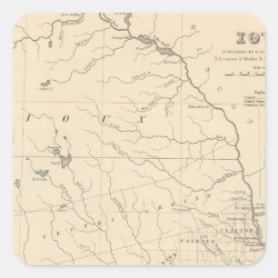 Iowa 2 quadratischer aufkleber