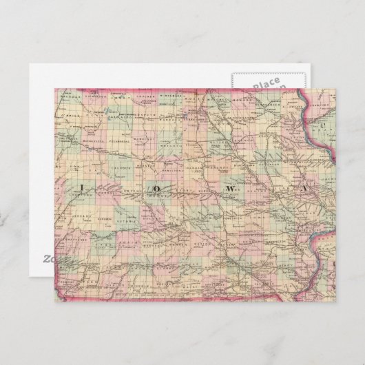 Iowa 3 postkarte (Vorne/Hinten)