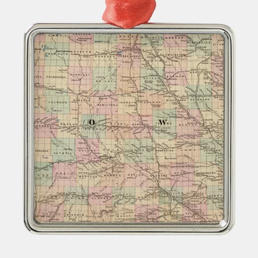 Iowa 3 silbernes ornament (Vorne)