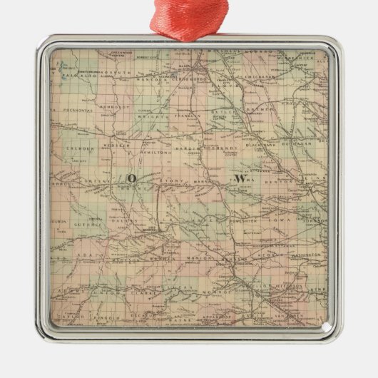 Iowa 6 silbernes ornament (Vorne)