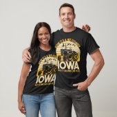 Iowa American Farmer Midwest Corn Retro Sunset Tra T-Shirt (Unisex)
