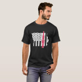 Iowa American Flag Staat Map Priotic 4th O T-Shirt (Vorne ganz)