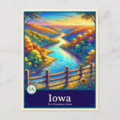 Iowa | Anime Style Cel Schattenkarte Postkarte (Vorderseite)