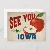 Iowa Apple - Vintage Travel Postkarte (Vorne/Hinten)