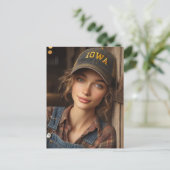 Iowa Beautiful Girl Postkarte (Stehend Vorderseite)