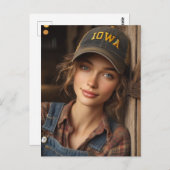 Iowa Beautiful Girl Postkarte (Vorne/Hinten)