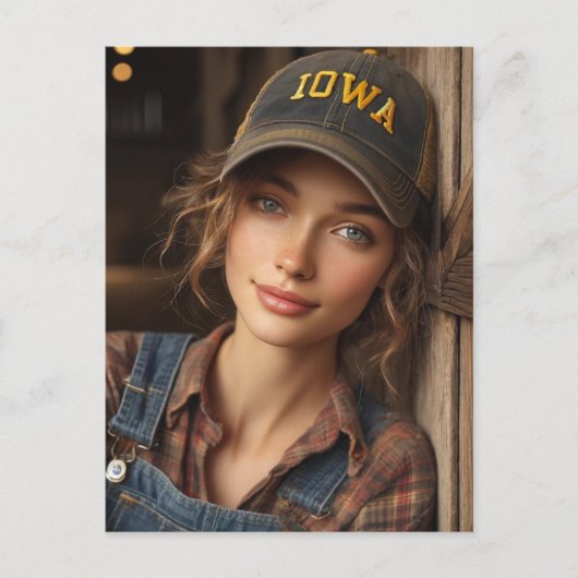 Iowa Beautiful Girl Postkarte (Vorderseite)