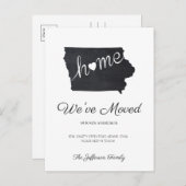 Iowa Chalkboard Staat Karte Verschieben Postkarte (Vorne/Hinten)