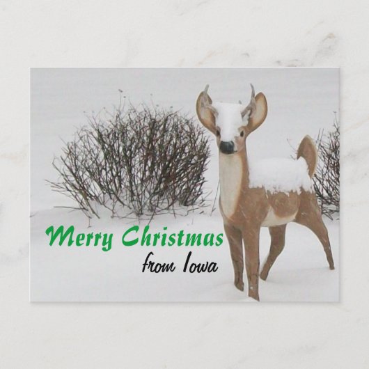 Iowa Christmas Feiertagspostkarte (Vorderseite)