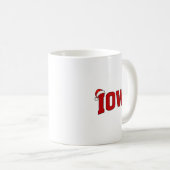 Iowa Christmas Santa Hat Retro Throwback Souvenir  Kaffeetasse (VorderseiteRechts)