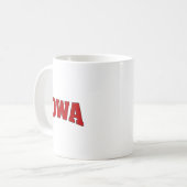 Iowa Christmas Santa Hat Retro Throwback Souvenir Kaffeetasse (Vorderseite Links)