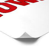 Iowa Christmas Santa Hat Retro Throwback Souvenir Poster (Ecke)